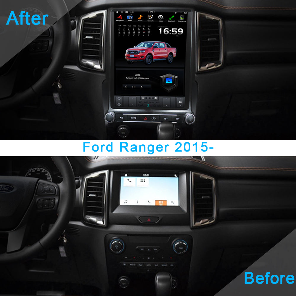 How to install tesla style screen car radio for Ford Everest and 2015-2021 Ranger