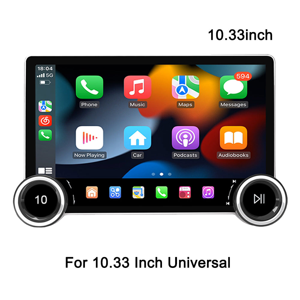 KSPIV 2 Din Double Knob Universal Car Radio Pixel 1600*720 GPS Navigation Wireless Carplay Multimedia Player Headunit