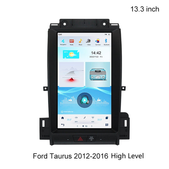 13.3 Inch Tesla Style Screen Car Radio For Ford Taurus 2012-2016 High Level GPS Navigation 4G Bluetooth Headunit