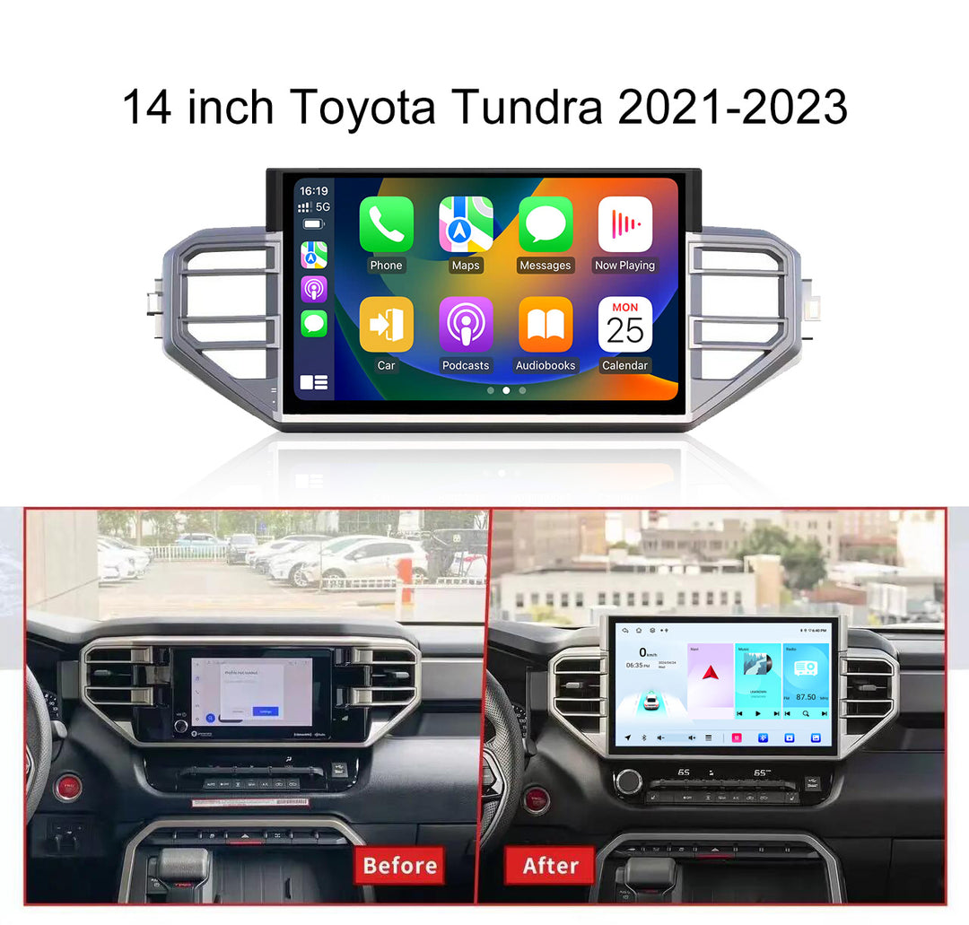 KSPIV 14 Inch Android For Toyota Tundra 2022- GPS Car Multimedia Player Headunit Audio Radio Navigtion Stereo Recorder Carplay