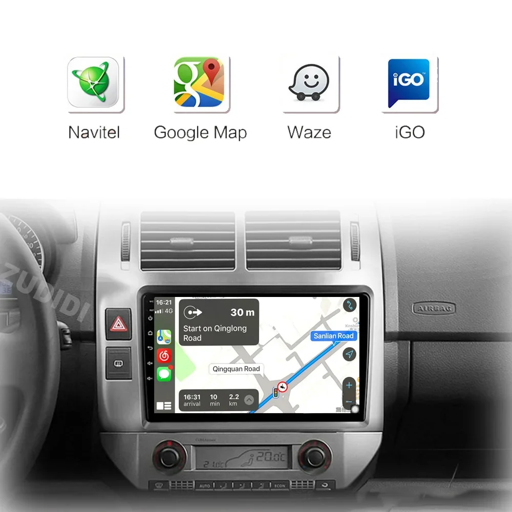 For Volkswagen Polo Mk4 2001 - 2011 Android Car Radio Multimedia Player Carplay Auto Stereo GPS Navi 2din DSP Head Unit