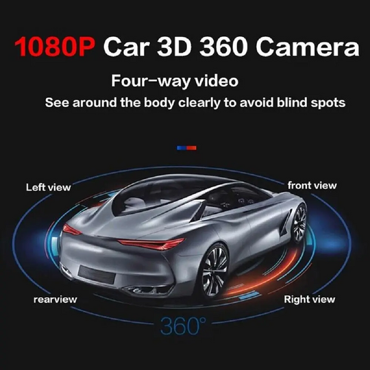 AHD 360 Camera Car 1080P Right+Left+Front+ Rear View Camera System Panoramic Surround Android Auto Radio Night Vision