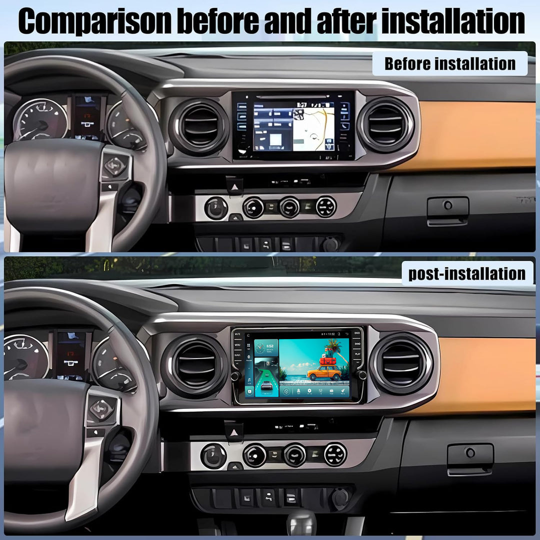 KSPIV 10.1 Inch Touch Screen Android Radio Stereo for Toyota Tacoma 2016-2023 GPS Navigation Bluetooth DSP FM/AM Android Auto Wireless CarPlay