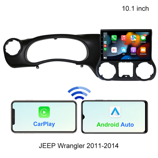 Aŭtoradio 2Din Android por Jeep Wrangler 2011-2014 Aŭto-Stereo GPS-Navigado Aŭtoradia Plurmedia Ludilo Aŭtomobilo