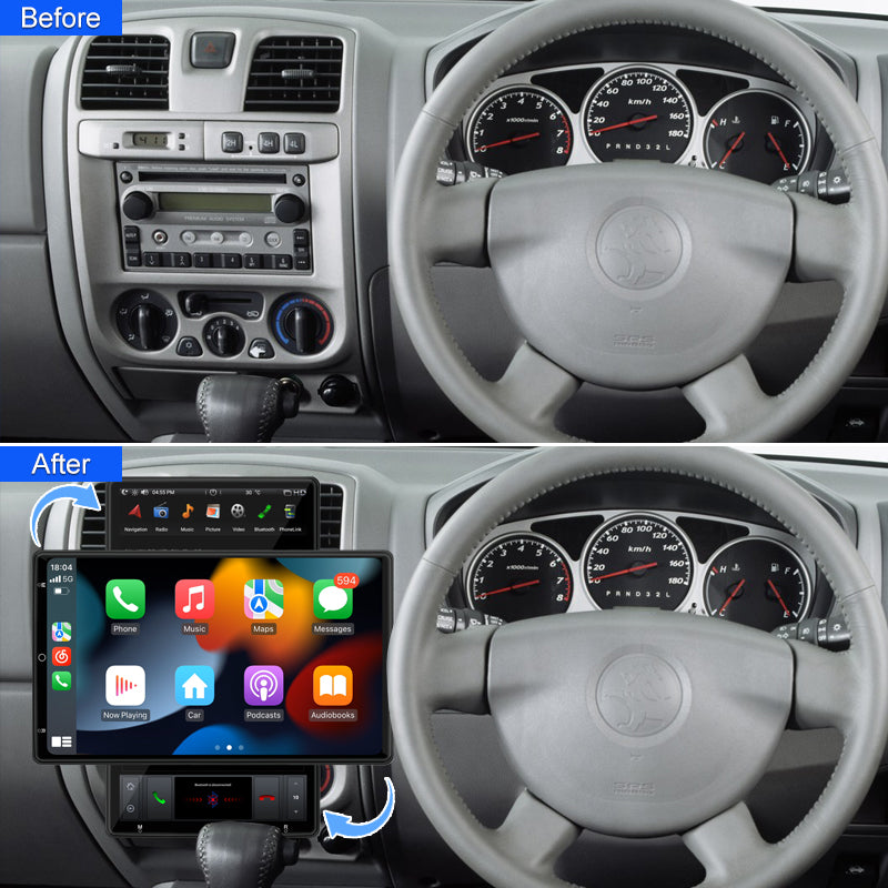 13.6 Cola Tuŝekrano Aŭta Radio Aŭtomata Rotacio por Holden RA Rodeo 4G 64G Plurmedia Ludilo Stereo GPS Navigado Carplay WIFI Bluetooth Ĉefunuo