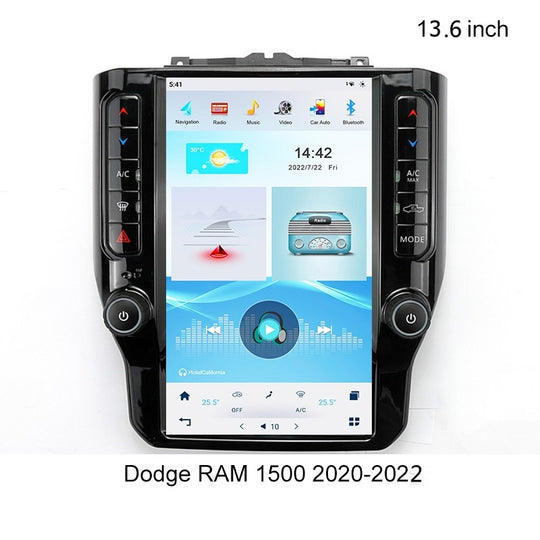 Android 11 Por Dodge RAM 1500 2500 2019-2022 Aŭta Radio Plurmedia Aŭtomata Stereo Videoludilo Tuŝekrano GPS Ĉefunuo 2 Din