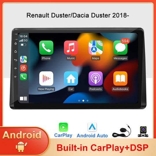 9 inch Car Radio Video Multimedia Player for Renault Duster /Dacia Duster 2018- Android 13 GPS Navigation Carplay 360 Camera RDS