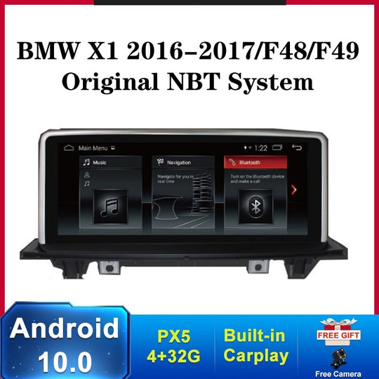6-Core Android 9 Aŭta Radio por BMW X1 F48 2016 2017 Originala Aŭto NBT-Sistemo Plurmedia Videoludilo GPS-Navigado Ĉefunuo USB