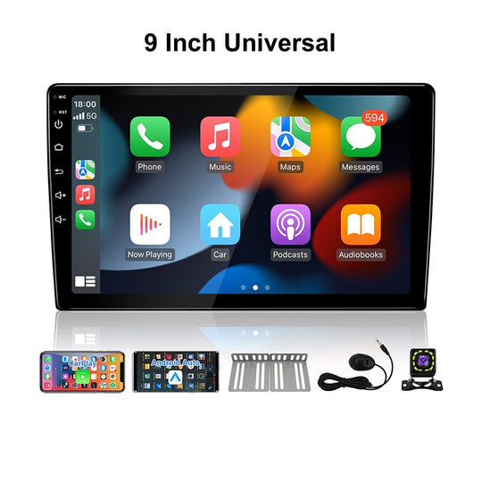 Android 9 Inch Universal Car Stereo Radio 2Din Multimedia Video Player Built-in Carplay & Android Auto / WIFI / GPS