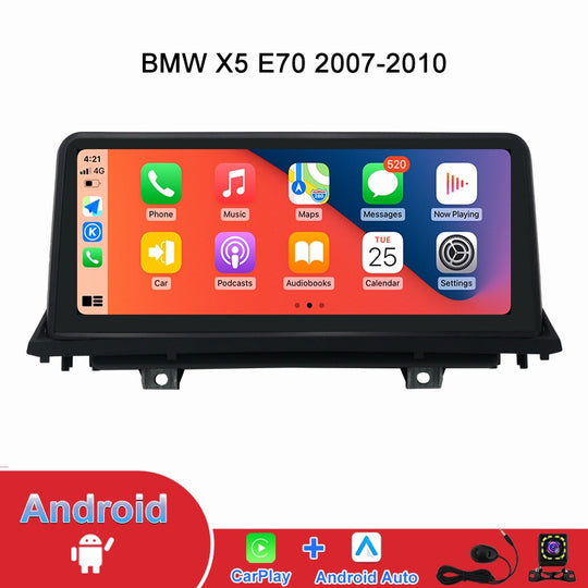 Central Multimedia Android 9 Car Radio for BMW X5 E70 X6 E71 2007-2013 Original CCC/CIC 6-Core GPS in Dash Navigation Bluetooth