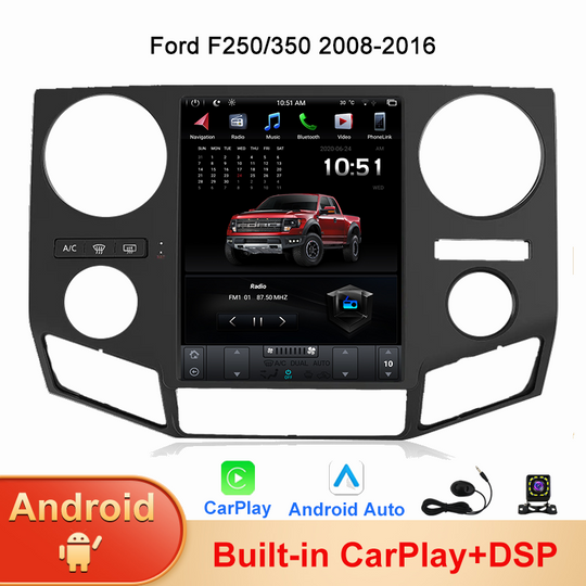 KSPIV Android 12.1" Tesla Style Screen Autoradio For Ford F250 F350 2008-2016 GPS Carplay Car Multimedia Video Player Stereo Head Unit