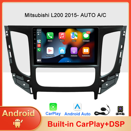 2K Screen Android Car Radio For Mitsubishi L200 Mitsubishi Triton Mitsubishi Strakar (Portugal) 2015- AUTO A/C Carplay Navigation Multimedia Player 2 Din DVD Stereo Autoradio