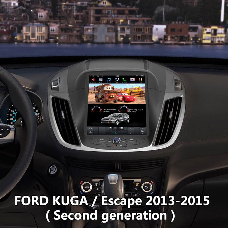 2023 Plej nova Tesla Stila Aŭta Radio por Ford Kuga Escape 2013-2018 Android11 ​​Aŭta Plurmedia Ludilo Navigado GPS Stereo Ĉefunuo 