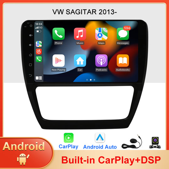 Android 13 2Din Car Radio For VW SAGITAR 2013-/2015-Multimedia Player Carplay stereo DVD Head unit