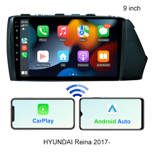 QLED Screen Android 10 Car Radio Multimedia Video Player Navigation GPS For Hyundai Verna Reina  2017