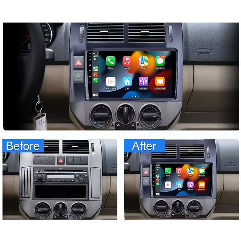 Aŭta Radio Por Volkswagen VW Polo 2004-2011 Plurmedia Ludilo CarPlay Android Aŭtomata GPS-Navigado Stereo