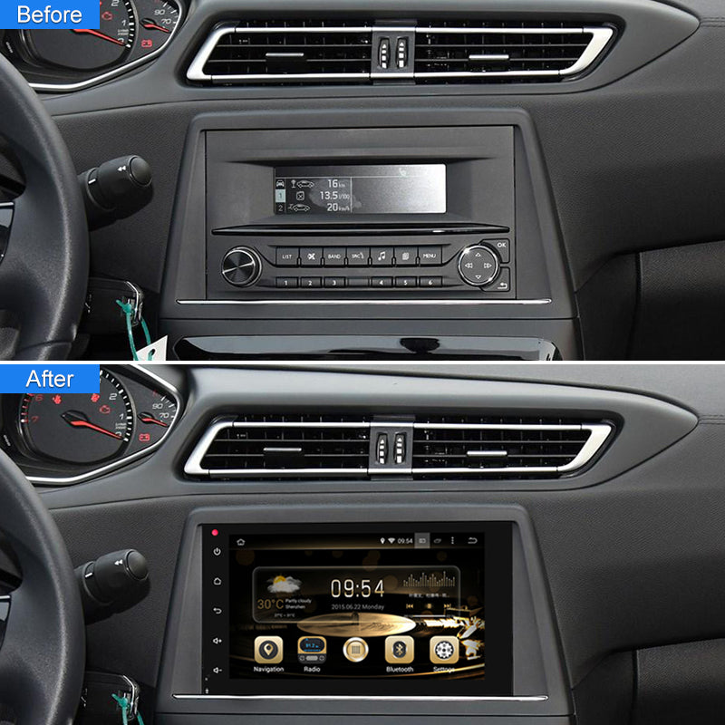 Android Car Stereo 2 Din Radio for Peugeot 308  Car Gps Navigation Car Multimedia Player Autoradio Audio
