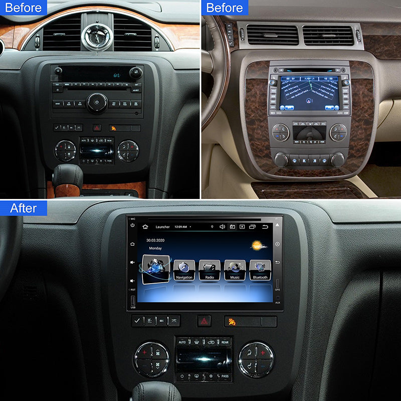 Android Aŭta Multimedia Player Radio Por GMC Yukon/GMC Tahoe/GMC Acadia/Chevrolet Tahoe/Chevy Tahoe/Buick Enclave 2007-2012 2Din Automotiva GPS-Navigado