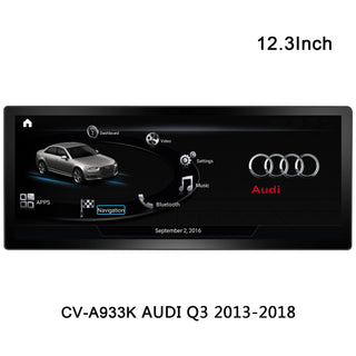 12.3 Inch Android Car Radio For AUDI Q3 2013-2018 Multimedia Video Player 1920*720 Qled Screen Stereo GPS Wireless CarPlay