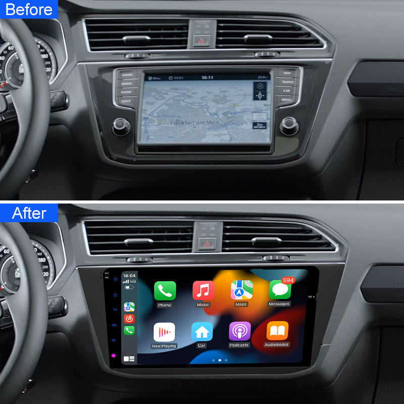 2Din 4G Android 11 Aŭta Radio Multimedia Videoludilo Por VW Volkswagen Tiguan 2016 Navigado GPS Ĉefunuo Carplay