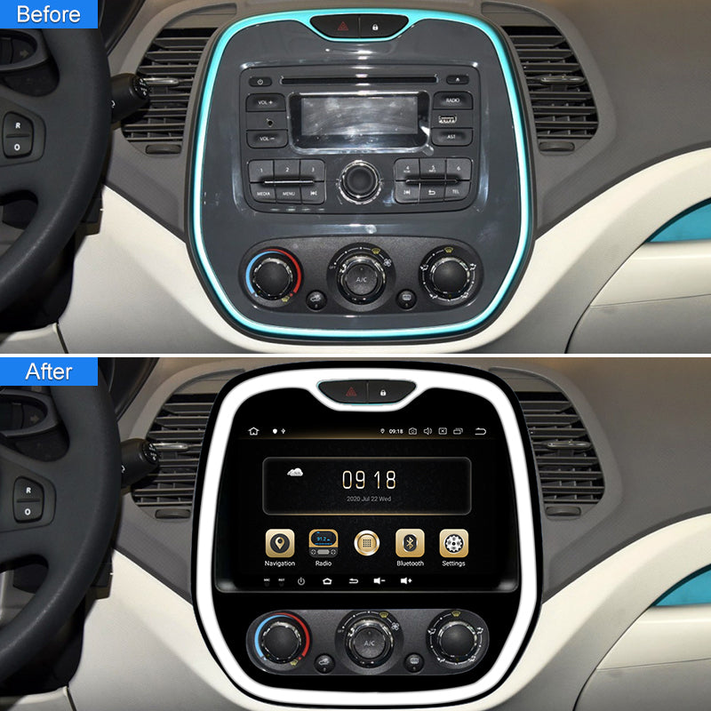Ainavi Car Radio For Renault Captur /CLIO /Samsung QM3 2011- Manual A/C Wireless Carplay multimedia Android Auto 4G 2Din