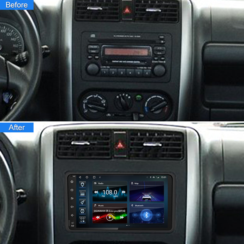 Android 13 Car Radio Auto DVD For Suzuki Jimny 2005-2017 Suzuki Jimny Wide Suzuki Jimny Sierra Chevrolet Jimny Mazda AZ-Offroad Multimedia Player Stereo Head Unit GPS Navigatio CPU WIFI