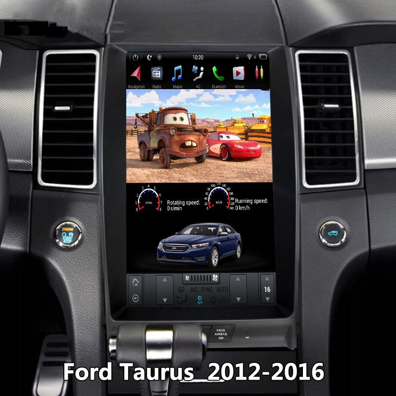 KSPIV Android 11 Tesla Style Screen Car GPS Navigation For Ford Taurus 2012-2016 Radio Stereo Multimedia Player with Bluetooth Carplay