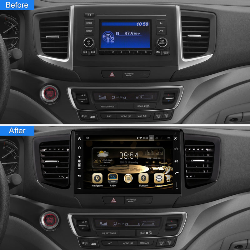 Android Aŭta GPS-Radio Por Honda PILOT 2015- CarPlay Auto LTE WiFi DAB DSP Stereo Ĉefunuo