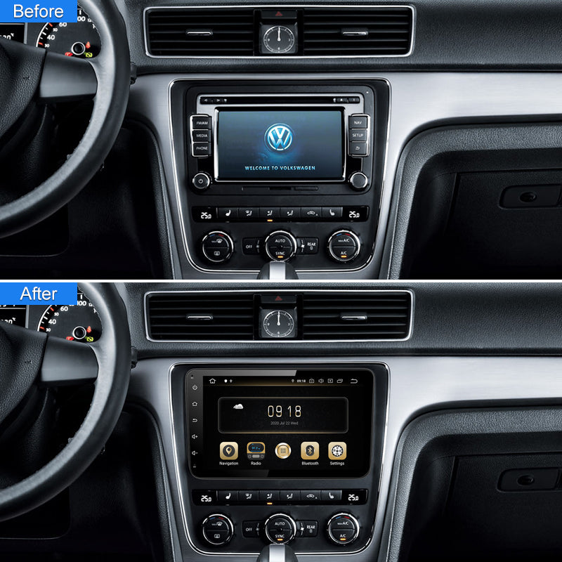 Android Aŭta Cadio Por Volkswagen Universala Plurmedia Videoludilo Navigado GPS Aŭtomata Stereo Carplay WIFI DPS 4G Ĉefunuo
