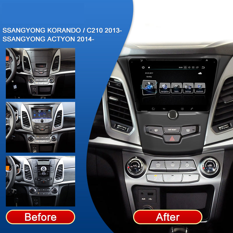 Android Octa Core Car Radio Stereo For SSANGYONG KORANDO / C210 2013-/SSANGYO NG ACTYON 2014- Car GPS Navigation Multimedia Player