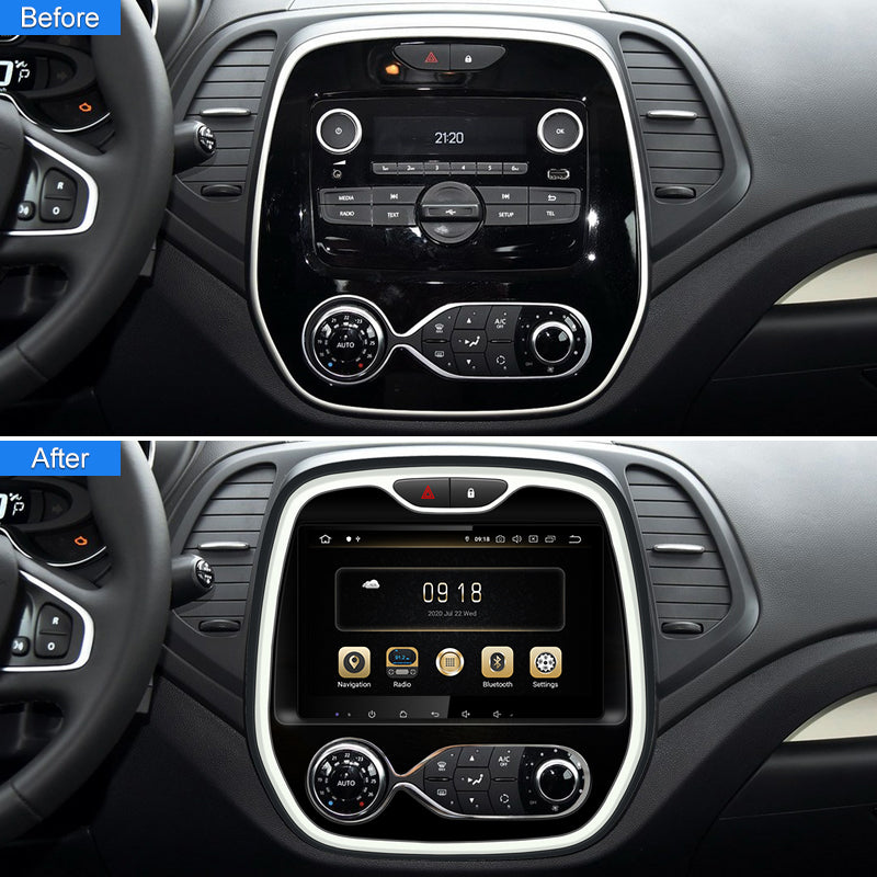 Ainavi Car Radio For Renault Captur /CLIO /Samsung QM3 2011-  Auto A/C Wireless Carplay multimedia Android Auto 4G 2Din