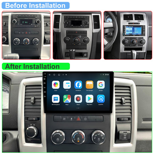 Android 10.1 Inch Car Stereo For Dodge Charger / RAM 2008-2012, Jeep Wrangler / Compass 2007-2016 Touch Screen Headunit