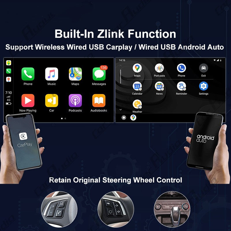 Car Radio Android 10 Multimedia Stereo 10" Screen GPS for GMC Sierra Via Vtrux Truck 2013-Chevrolet Sliverado LD Auto AC Unit