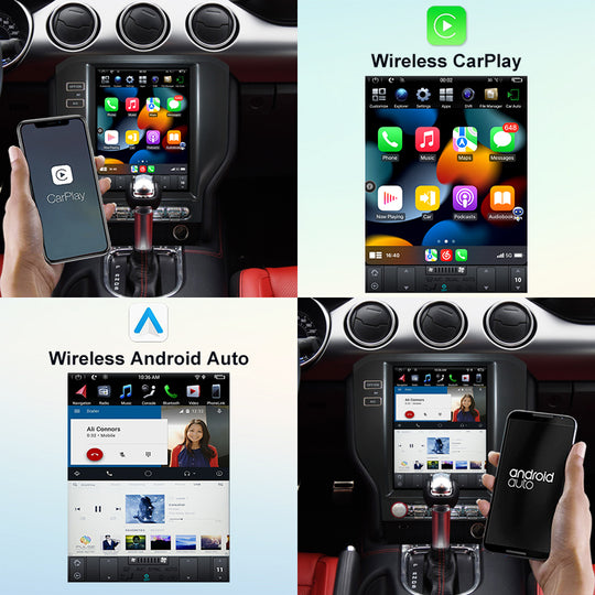 KSPIV Android 10.4" Car Radio for Ford Mustang 2015- GPS Navigation Tesla Vertical Screen Multimedia Player Audio Head Unit Carplay
