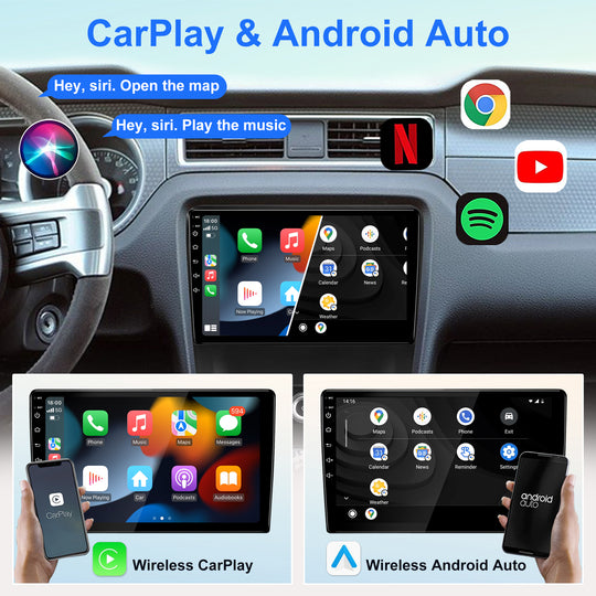 KSPIV 10.1 Inch Touch Screen Car Player for Ford Mustang 2010 2011 2012 2013 2014 Android Stereo Radio Navigation Wireless Carplay Android Auto