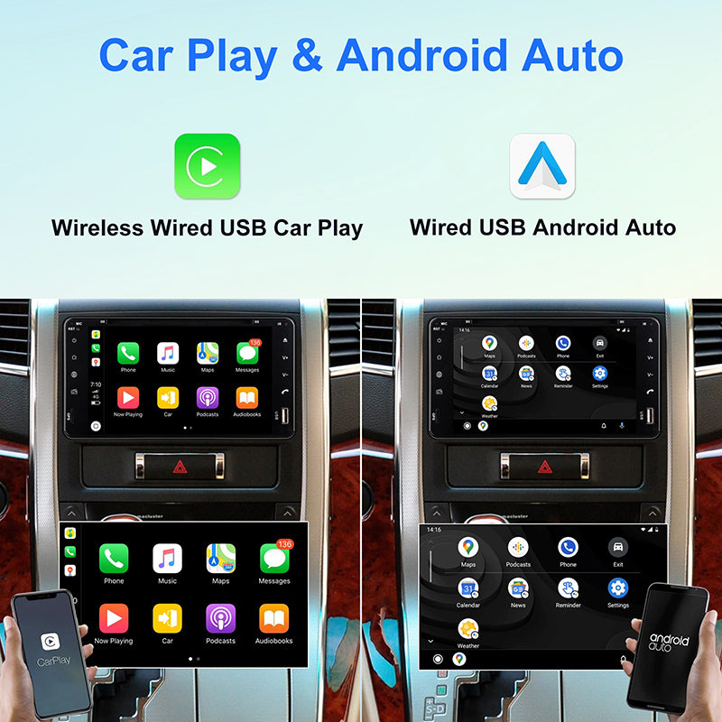 Car Multimedia Radio For TOYOTA RAV4 /FJ CRUISER/ ALPHARD/ PREVIA GL Android Auto & Wireless CarPlay 4G GPS 2din autoradio