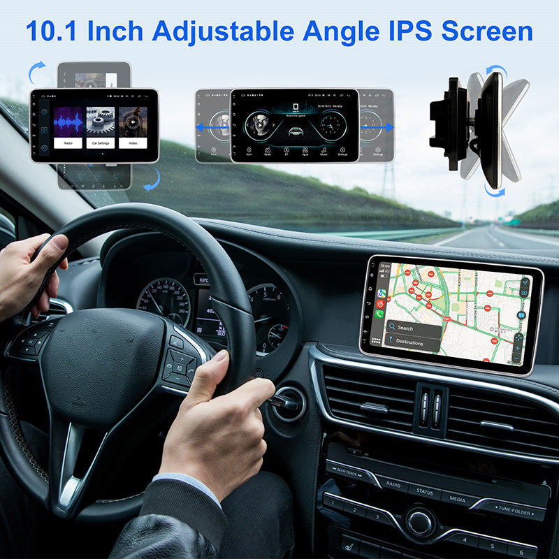 10.1 Inch Rotatable Touch Screen Universal Android Car Radio GPS Navigation Carplay Bluetooth Multimedia Video Player Headunit