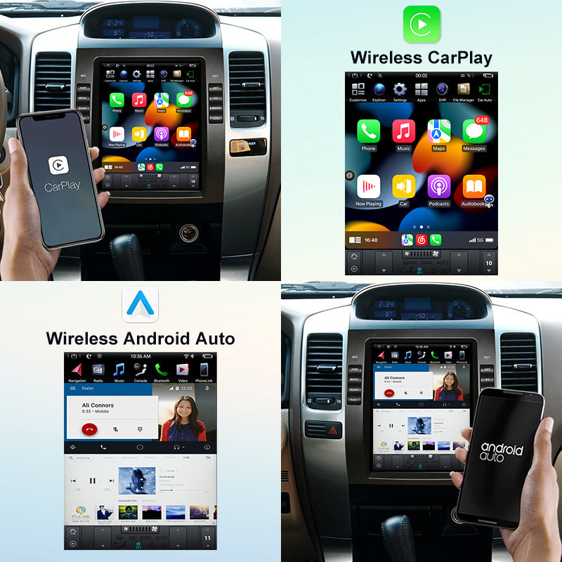 KSPIV Android Car Bluetooth Multimedia Player for TOYOTA PRADO 2002-2009 Tesla Screen GPS Navigation built in WIFI/FM/GPS