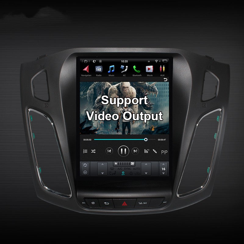 Android 10.4 coloj Tesla Stila Ekrano por Ford Focus 2012 2013 2014 2015 Aŭta Radio Stereo GPS-Naviga Subteno OBD2 Kun Carpaly Ĉefunuo