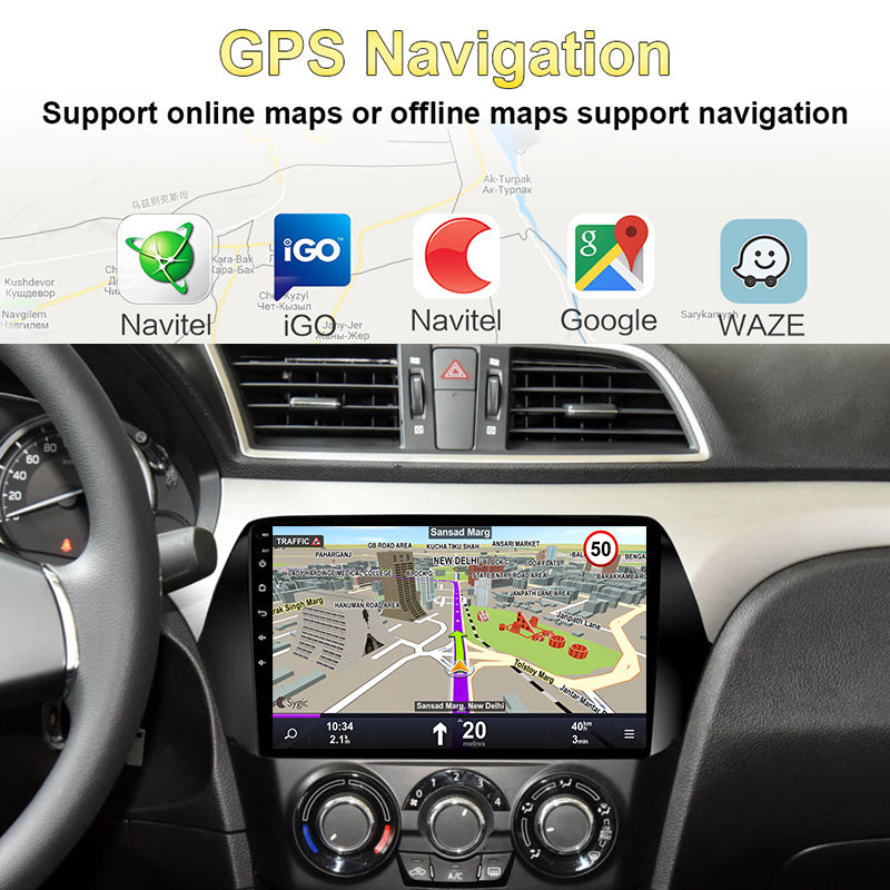 Car Audio for SUZUKI CIAZ / Alivio 2014- Stereo IPS Touch Split Screen Carplay Android Auto FM BT WiFi GPS Radio Autoradio