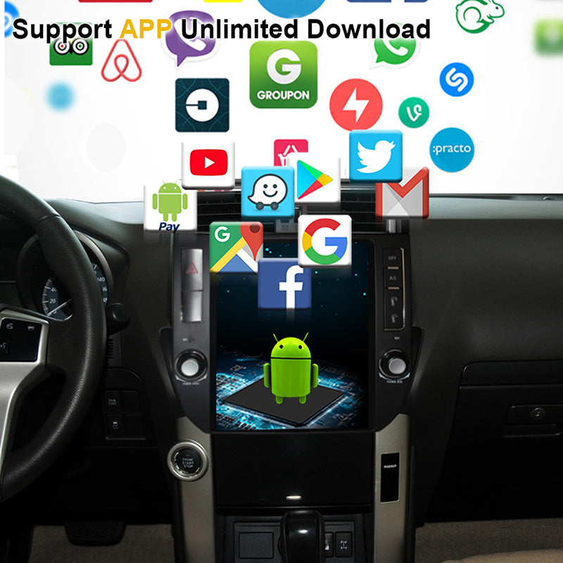 KSPIV Android Multimedia Player 4+64G Car Radio For TOYOTA PRADO / LC150 / PRADO 150 2010-2013 Bluetooth GPS Navigation Headunit