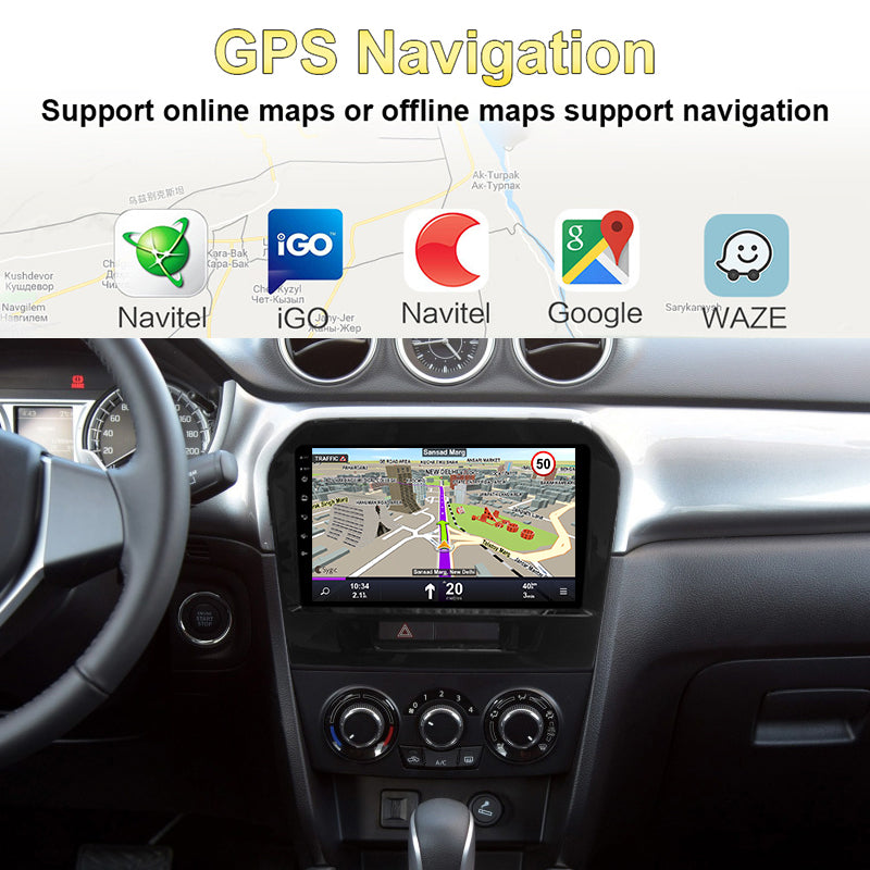 carplay For SUZUKI  VITARA 2015- Android Auto Multimedia Car Video Player Navigation Touch Screen GPS Stereo Radio