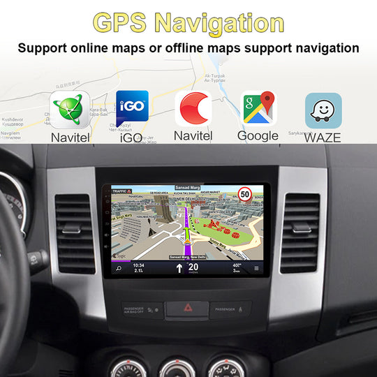 Android 13 Car Radio Multimedia Player For MITSUBISHI OUTLANDER 2007-2013  Carplay GPS Stereo QLED