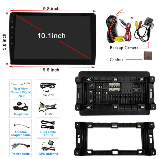 Android 10.1 Inch Car Stereo For Dodge Charger / RAM 2008-2012, Jeep Wrangler / Compass 2007-2016 Touch Screen Headunit