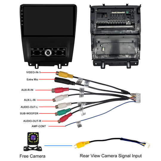 KSPIV 10.1 Inch Touch Screen Car Player for Ford Mustang 2010 2011 2012 2013 2014 Android Stereo Radio Navigation Wireless Carplay Android Auto