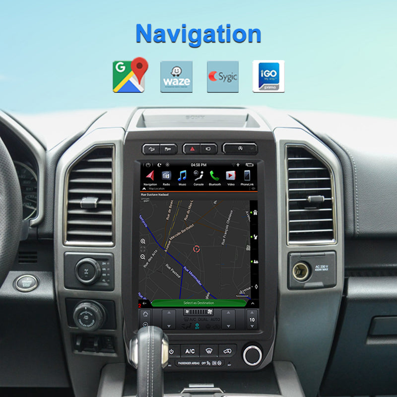 Android11 ​​Tesla Ekrano Aŭta Multimedia Stereo por Ford F150/ Rapto 2015- Malalta Versio 2Din Sendrata Carplay GPS-Naviga Ludilo Ĉefunuo