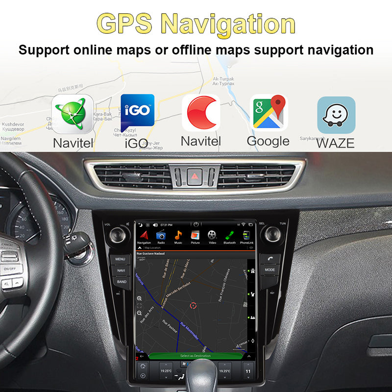 KSPIV 12.1 Inch Android Car Multimedia Video Player For NISSAN X-TRAIL/Qashqai 2013- Support Split Screen Auto Wireless Carplay WIFI