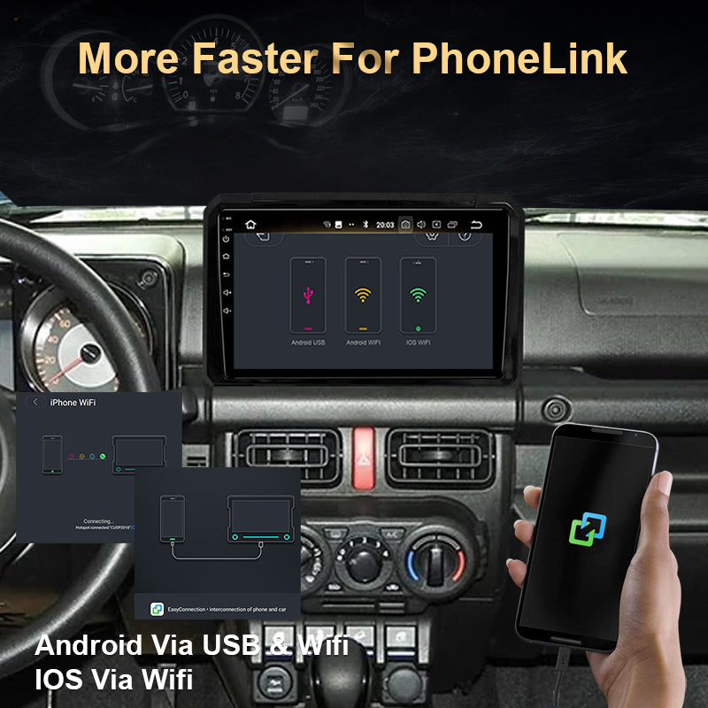 Android Touch Screen Car Multimedia Player For Suzuki Jimny 2018- Carplay GPS Navigation Wireless Carplay Stereo