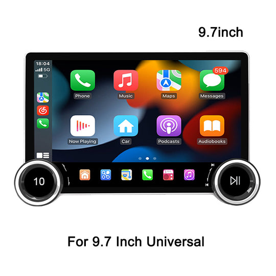 KSPIV 9.7 inch Universal Double Knob Car Radio CarPlay Android Auto Wireless GPS Navigation GPS Navigation WiFi Head Unit