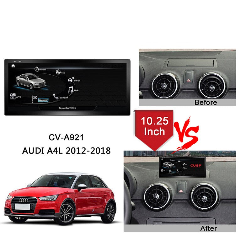 10.25 Coloj Android Plurmedia Ludilo Por AUDI A1 2012-2018 Aŭtaj ​​Akcesoraĵoj Tuŝekrano Carplay Monitoroj Stereo Parola Radio